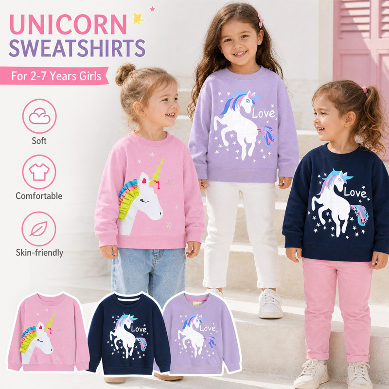 Winter Clothing Toddler Girl - ليتل هاند سويت شيرت بياقة دائرية