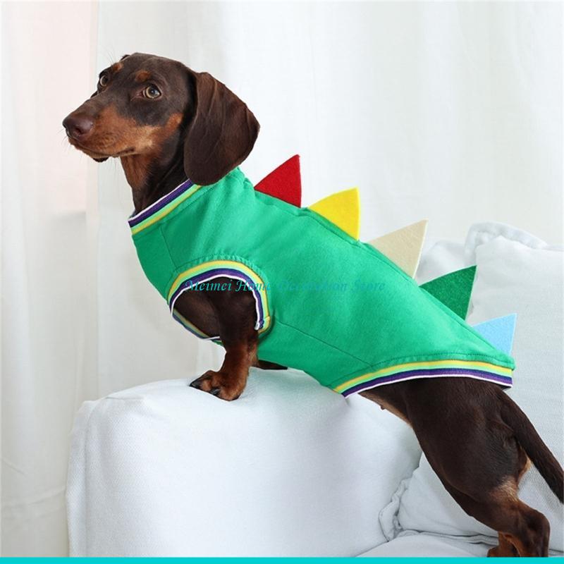Winter Clothing For Dogs - سترة H7BF Dachshund Dinosaur Theme سترة