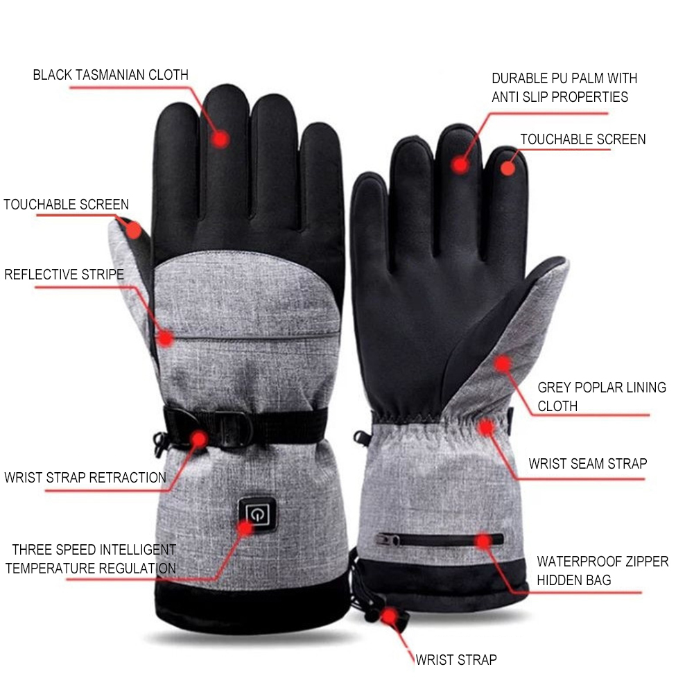 Heated Gloves Electric - زوج واحد من قفازات التدفئة الكهربائية