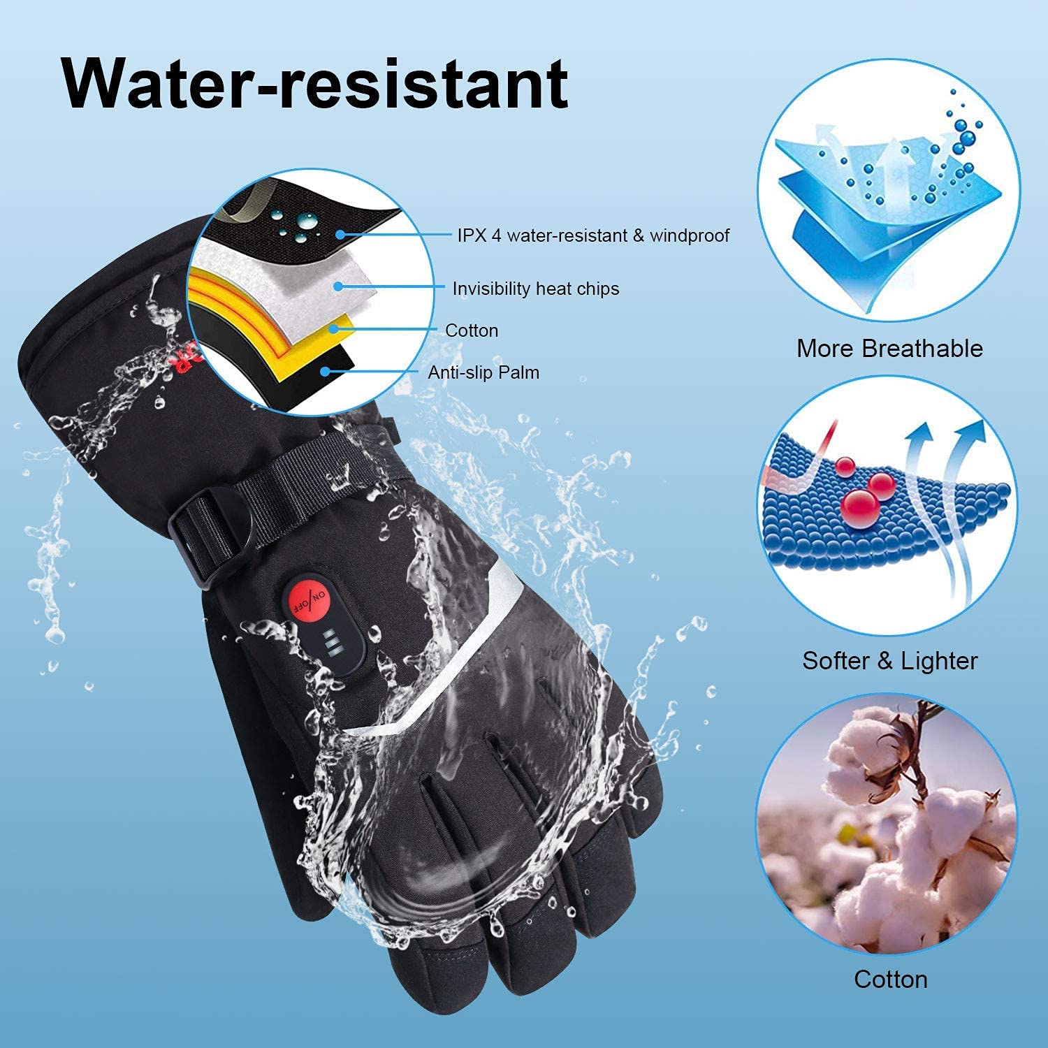 قفازات تزلج حرارية لأيل الثلج  - مراجعة Heated Gloves Electric وسعره