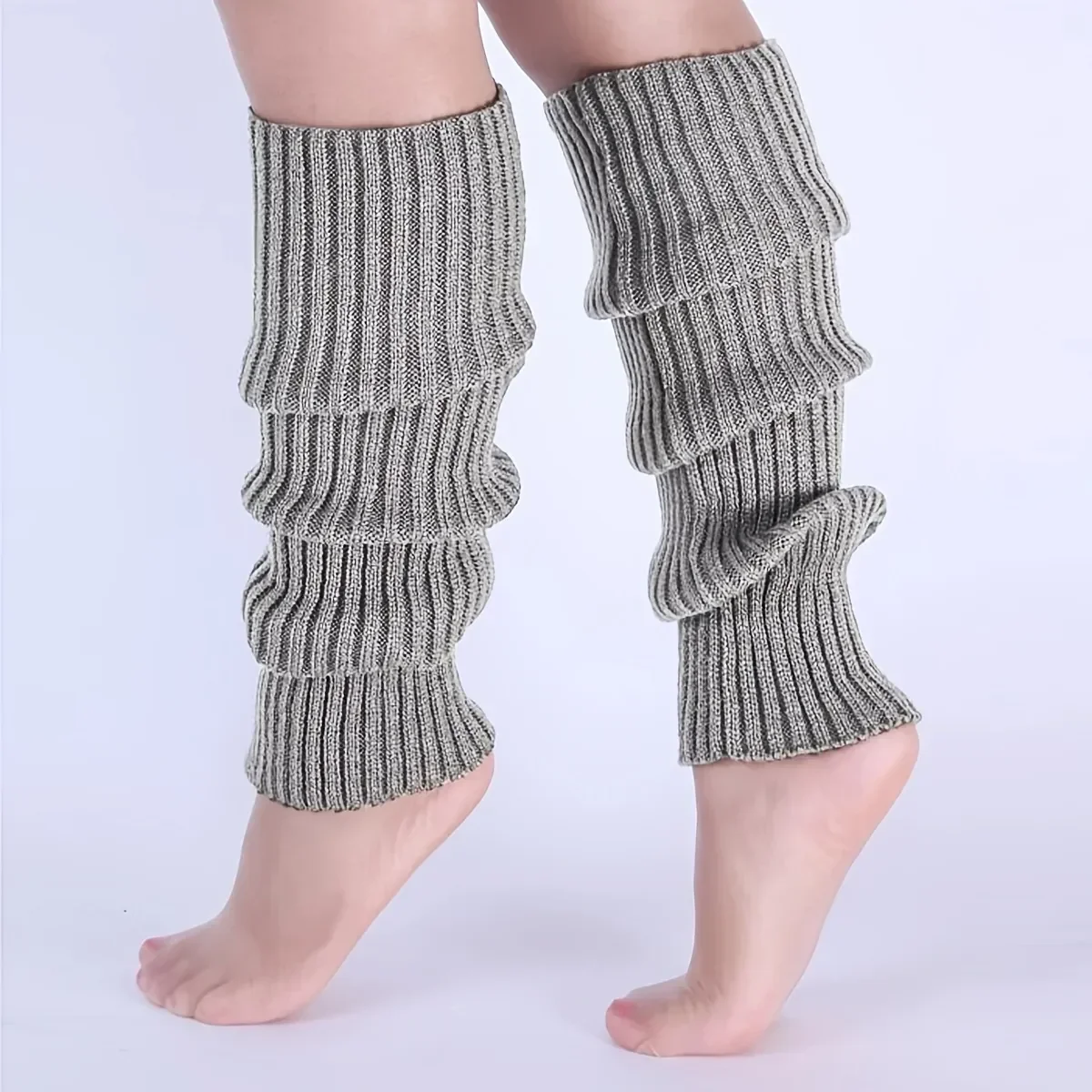 جوارب دافئة محبوكة للنساء تصل  - مراجعة Winter Clothing Leg Warmers وسعره